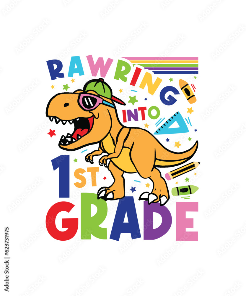 rawring into 1st grade back to school svg, back to school, kindergartens svg, pre k funny kids rawring into 1st grade back to school svg, back to school, kindergartens svg, pre k funny kids