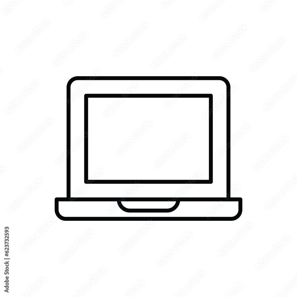 Laptop icon vector stock illustration. Laptop icon vector stock illustration.