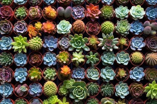 Collection of different succulent varieties from overhead © Dan