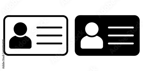 ofvs393 OutlineFilledVectorSign ofvs - identification card vector icon . id card sign . isolated transparent . black outline and filled version . AI 10 / EPS 10 / PNG . g11733
