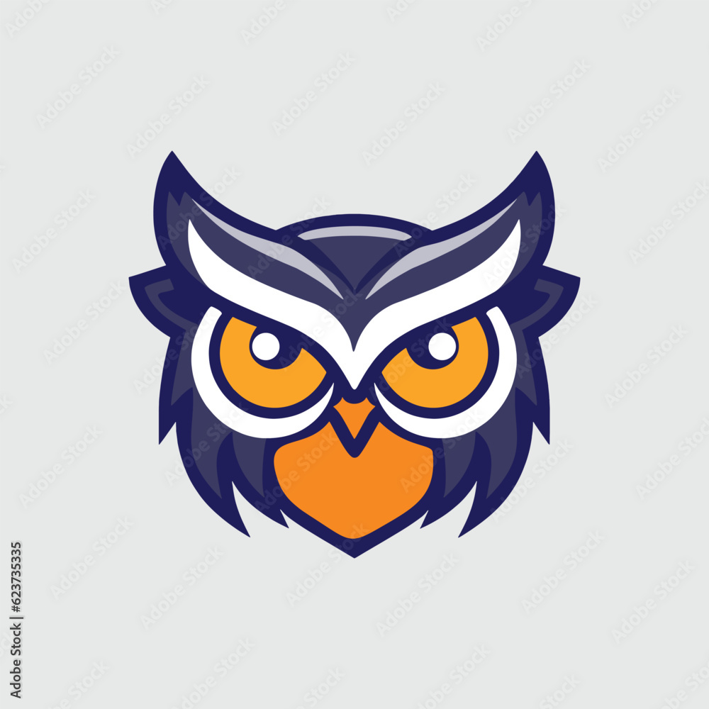 owl mascot logo design vector with modern illustration concept, emblem and tshirt printing. owl illustration for sport team.