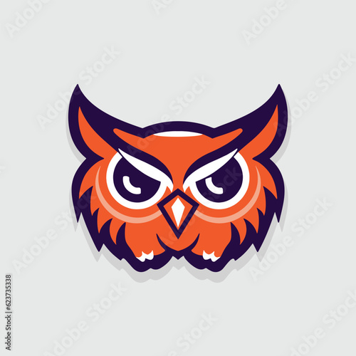 owl mascot logo design vector with modern illustration concept, emblem and tshirt printing. owl illustration for sport team.