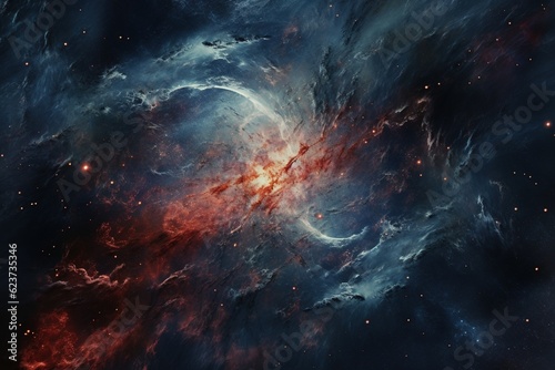 Detailed close-up of a pulsating nebula