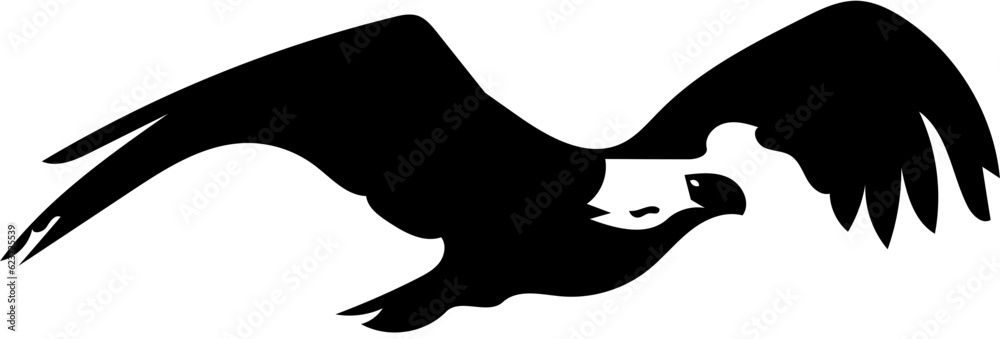 Obraz premium silhouette of a eagle vector illustration 