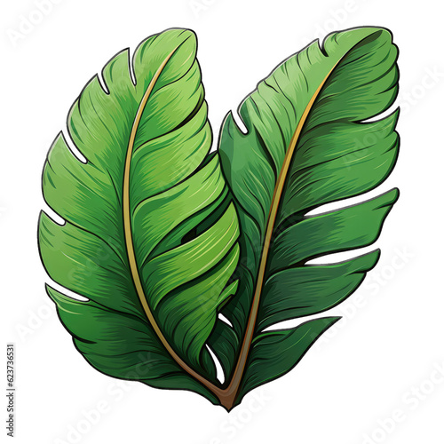 Banana Leaf Illustration