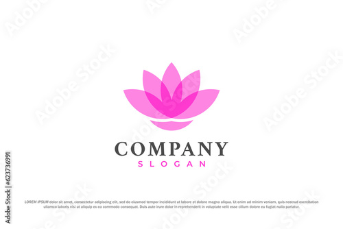 logo purple lotus beauty elegant