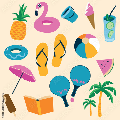 Motif vacances d'été plage mer