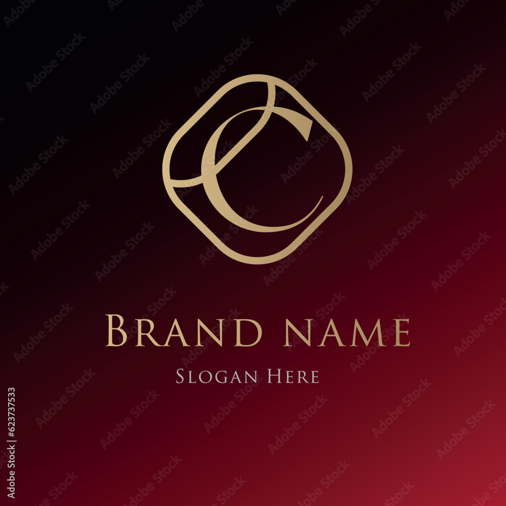 Fototapeta premium Luxury logo with rich colors