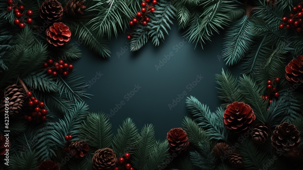Christmas or New Year background. Christmas and new year holidays concept. Generative AI Christmas or New Year background. Christmas and new year holidays concept. Generative AI