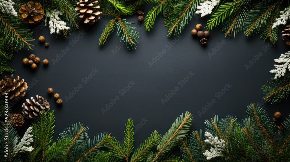 Christmas or New Year background. Christmas and new year holidays concept. Generative AI Christmas or New Year background. Christmas and new year holidays concept. Generative AI