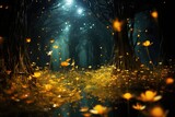 Fireflies aglow in the darkness, nature's fire mimicry