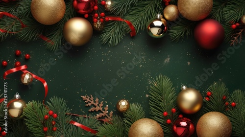 Christmas or New Year background. Christmas and new year holidays concept. Generative AI