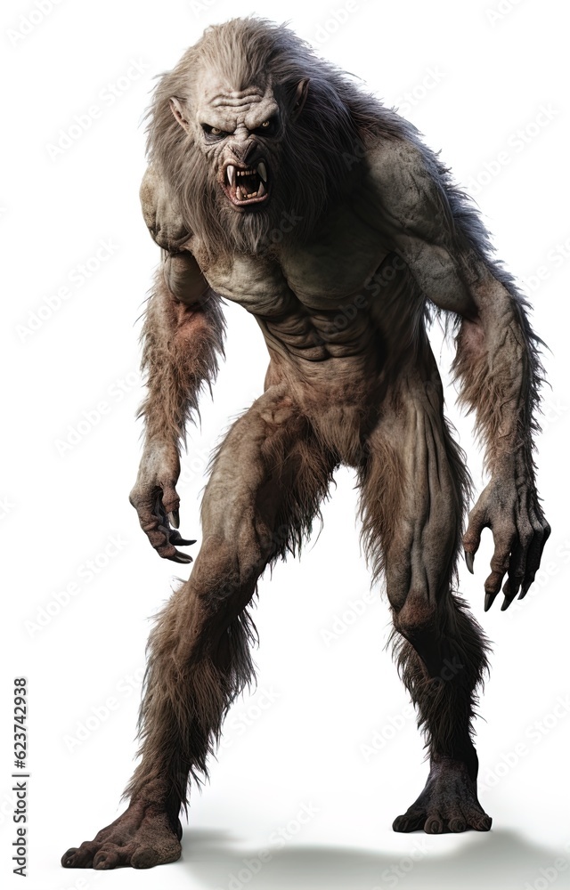 Fototapeta premium A savage werewolf attacks. Great for fantasy, DnD, RPG, TTRPG, horror and more.