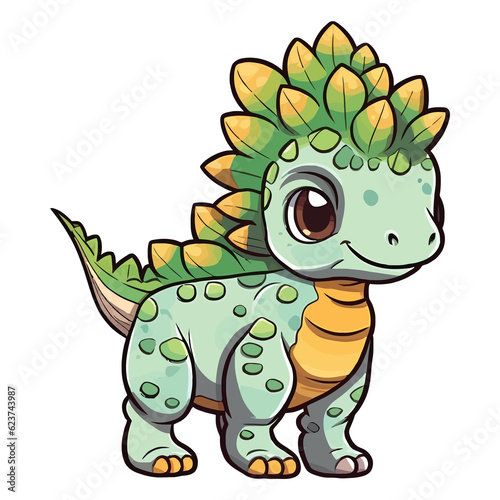 2d Cute Pachycephalosaurus Dinosaur
