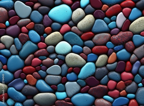 Background with colorful pebbles of different shape.