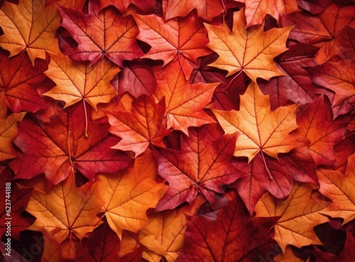 Maple leaf background. Generative Ai