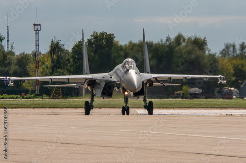 MAKS-2013. Soviet-Russian multi-role fighter Su-35 (NATO - Flanker-E) of 