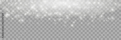 Abstract transparent light background with bokeh effects in gray colors.Shimmering Dust. Bokeh Lights. Festive Designs.White png dust light. Vector illustration