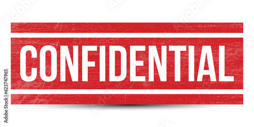 Confidential Rubber Stamp, Confidential Seal, Confidential Badge, Top Secret Vector, Confidential Icon, Vector Illustration With Grunge Texture