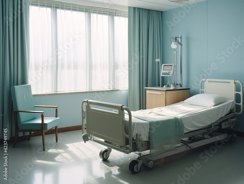hospital room in hospital. generative ai