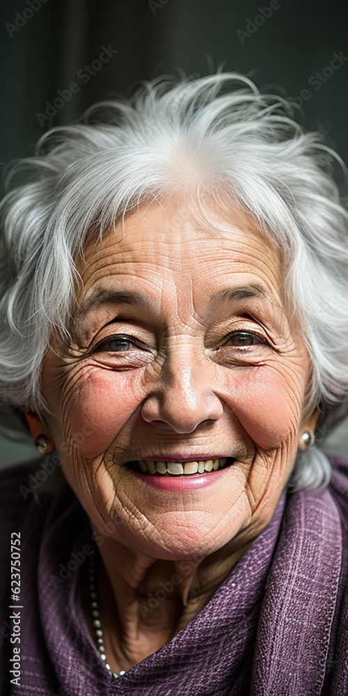 beautiful gorgeous granny with big smile