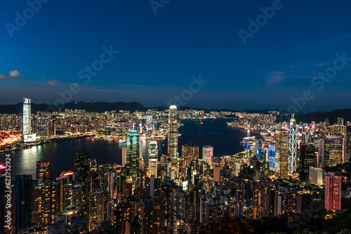 Hong Kong Modern financial center building city scenery