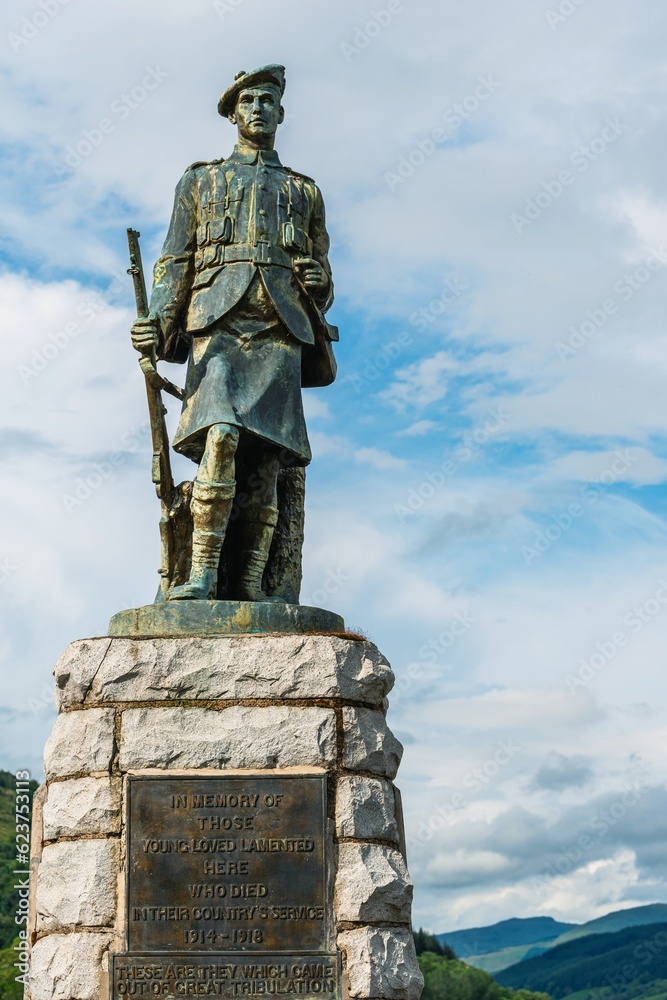 Inveraray War Memorial, Loch Fyne, Argyll, Scotland, UK