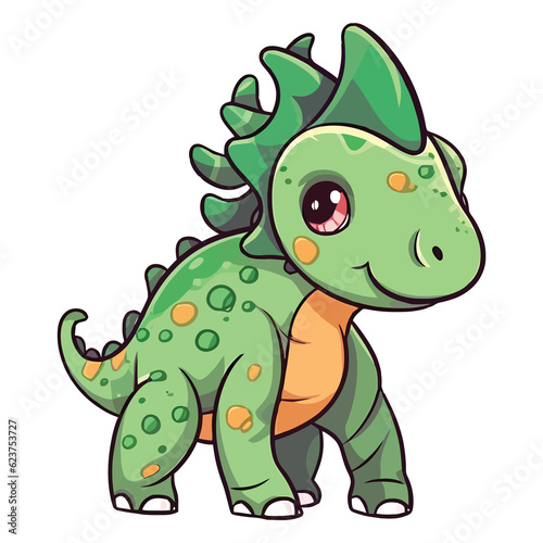 Cute Saurolophus Dinosaur Illustration