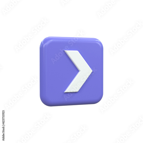 3D Rendered Illustration showing a arrow and Interest icon 3D render arrow 