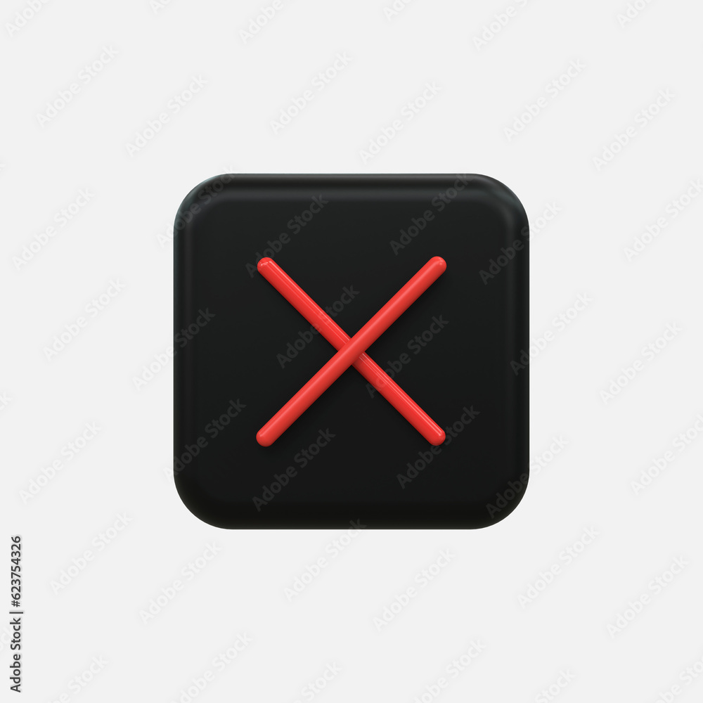 3D rejected sign Cross Check mark. Cross sign can be used as symbols of wrong
3D rejected sign Cross Check mark. Cross sign can be used as symbols of wrong
