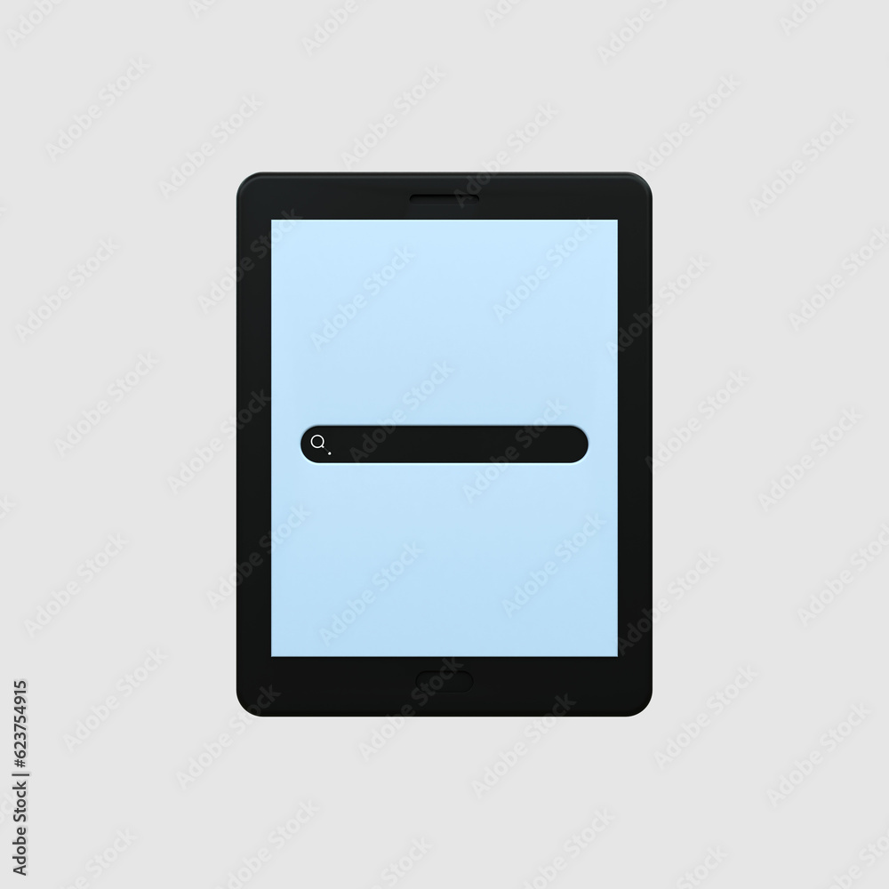 minimal realistic blank 3d search bar on pink background web search concept 3d rendering