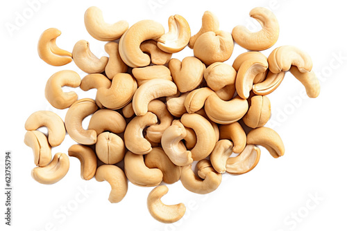 cashew nuts isolated on white backgorund
