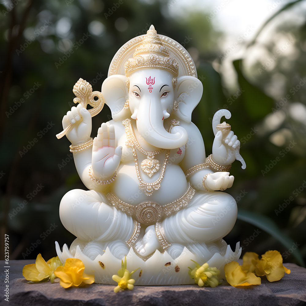 Hindu god Ganesh, Ganesh statue, God of New Beginnings, Wisdom and Luck, Remover of Obstacles