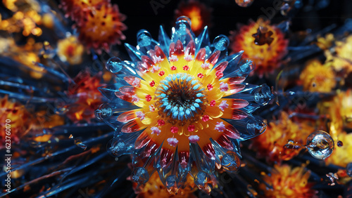 Schöne Muster eines Kaleidoskop beim durchschauen, ai generativ © www.freund-foto.de