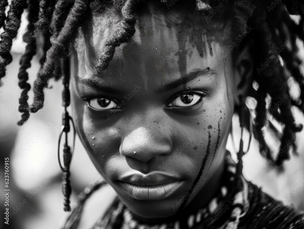 Black and white jamaican woman Stock Photo | Adobe Stock