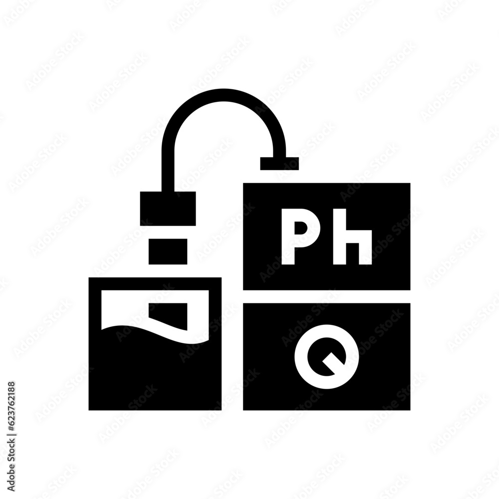 ph meter glyph icon