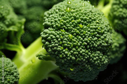 Macro photo of broccoli cabbage