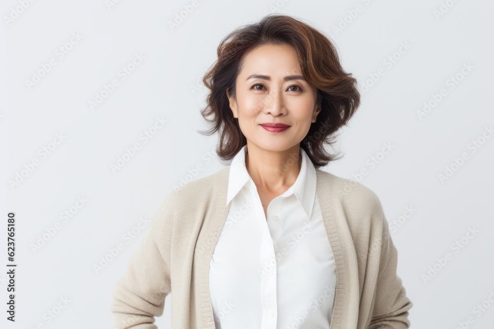 Portrait of a smiling businesswoman isolated on a white background. Portrait of a smiling businesswoman isolated on a white background.
