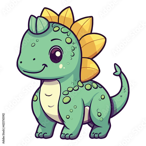Cute Iguanodon Dinosaur 2d Illustration