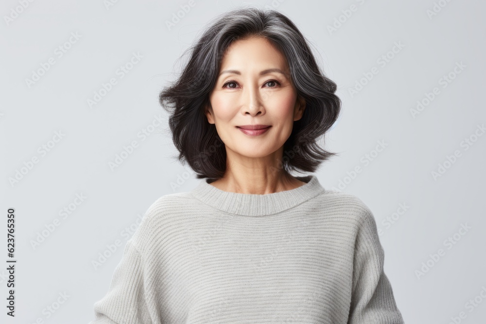 Portrait of a beautiful asian woman smiling and looking at camera Portrait of a beautiful asian woman smiling and looking at camera