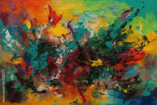 Abstract painting painted with oil paints © YouraPechkin