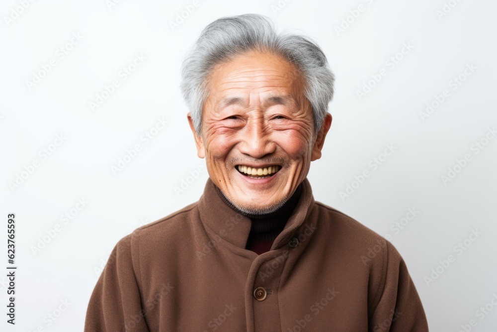 Portrait of happy senior asian man smiling and looking at camera Portrait of happy senior asian man smiling and looking at camera