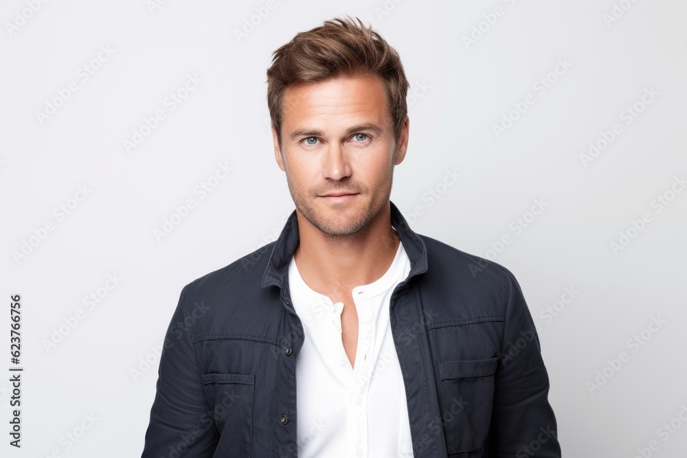 Portrait of handsome young man looking at camera over white background. Portrait of handsome young man looking at camera over white background.