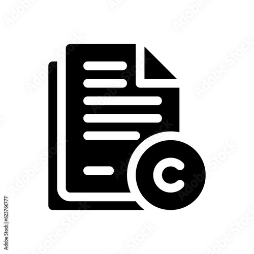 copywriting glyph icon