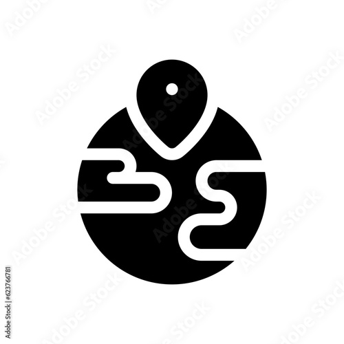 geographical glyph icon