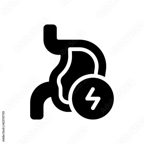 stomachache glyph icon