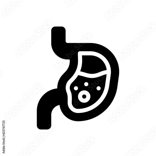 stomach glyph icon