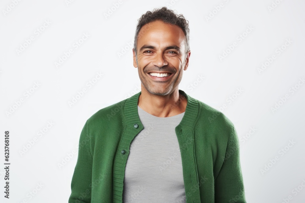 Portrait of handsome african american man smiling at camera over white background Portrait of handsome african american man smiling at camera over white background