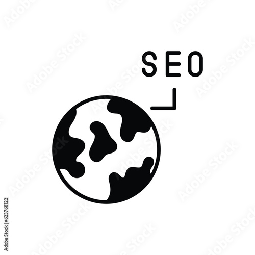 Seo icon vector stock illustration.