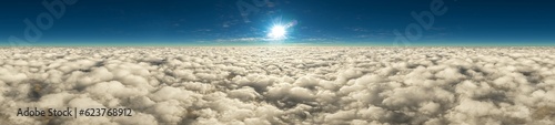 Obraz na płótnie above the clouds 360° aerial cloudscape w salonie